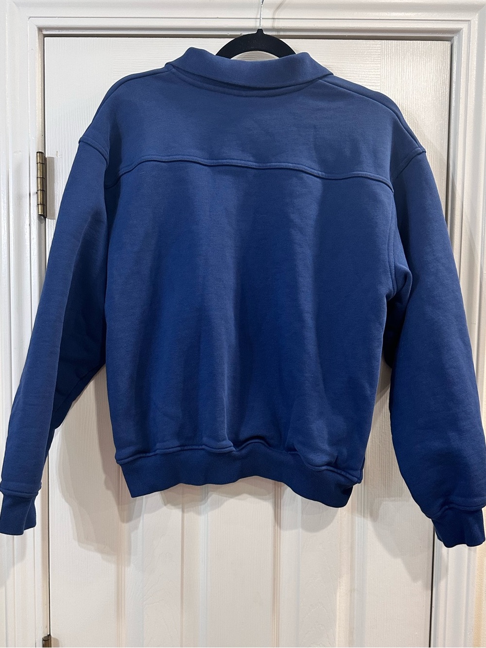 Gymshark Phys Ed Gymshark 1/4 zip 100% cotton Sweatshirt Navy Blue Prep - Picture 3 of 3